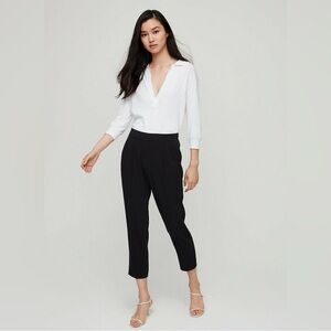 Aritzia Babaton Conan Black Crop Ankle Pull On Pants Trousers On Size 12